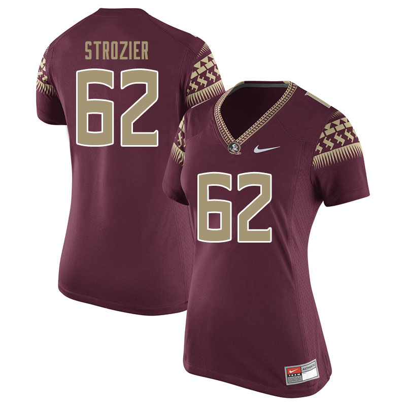 Women #62 Alexander Strozier Florida State Seminoles College Football Jerseys Sale-Garnet